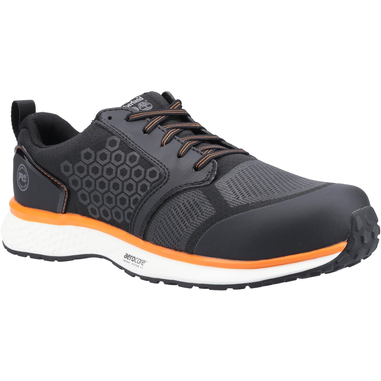 Timberland Pro Reaxion Mens Composite Toe Safety Trainers Black/Orange