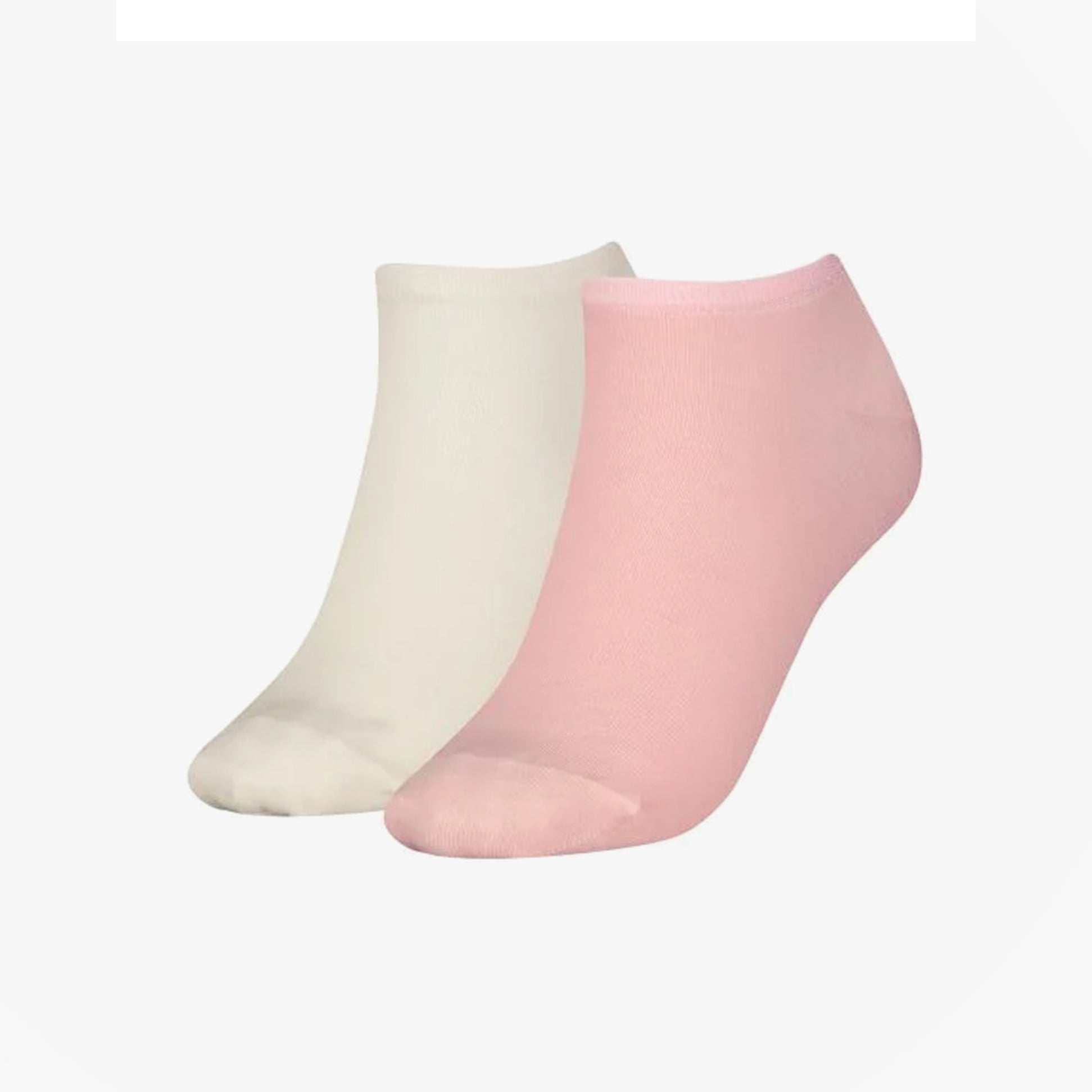 Tommy Hilfiger 2 Pack Trainer Womens Ankle Socks Pink/White
