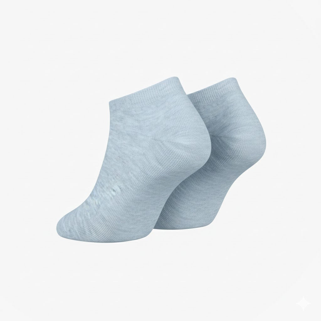 Tommy Hilfiger 2 Pack Trainer Womens Ankle Socks Light Blue