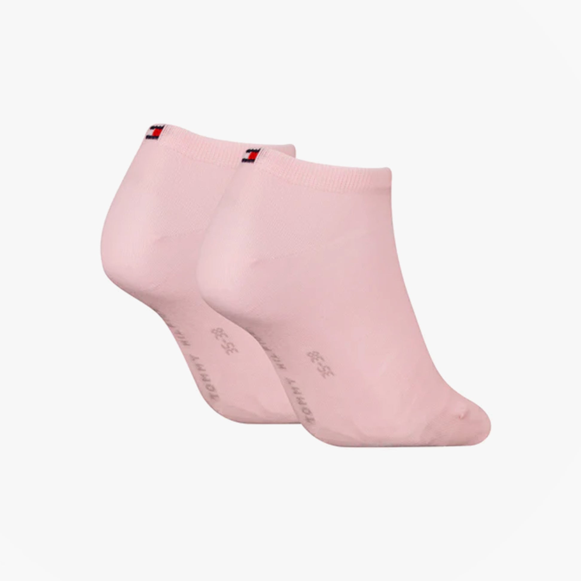 Tommy Hilfiger 2 Pack Trainer Womens Ankle Socks Pink