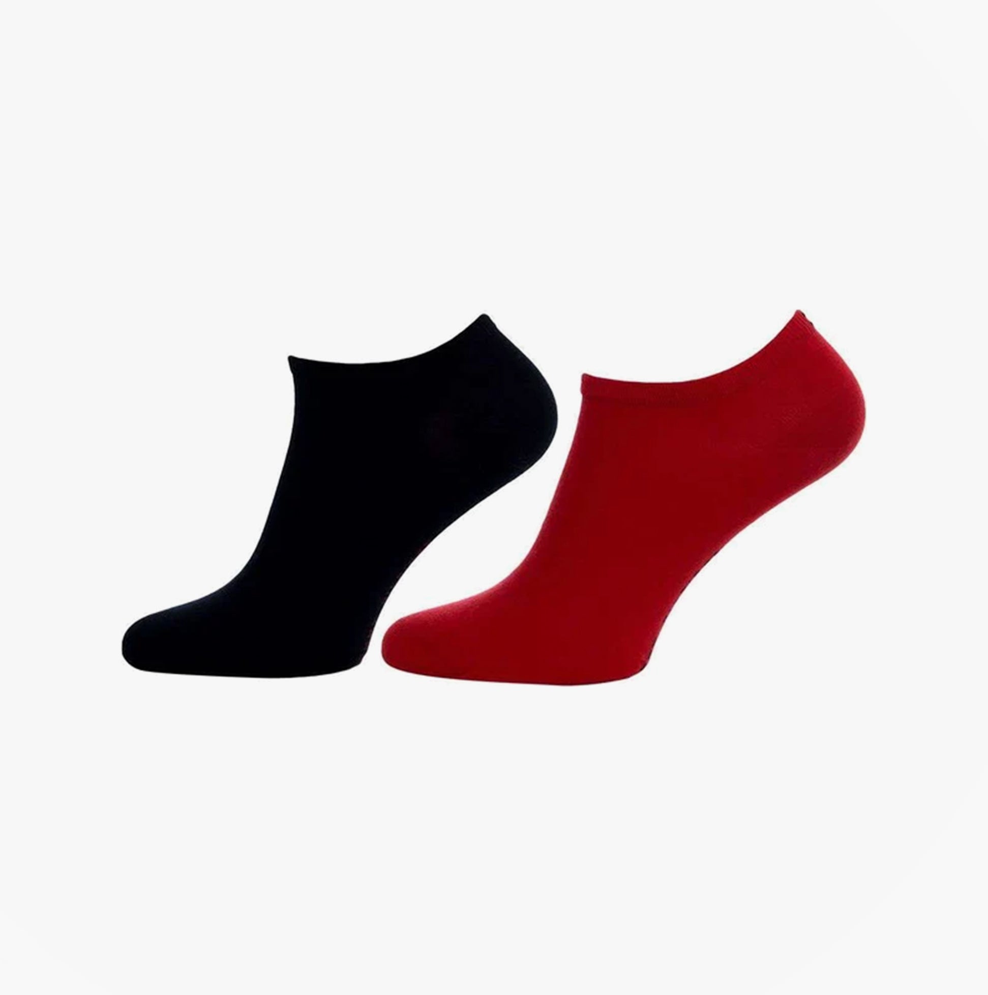Tommy Hilfiger 2 Pack Womens Trainer Socks Red/Navy
