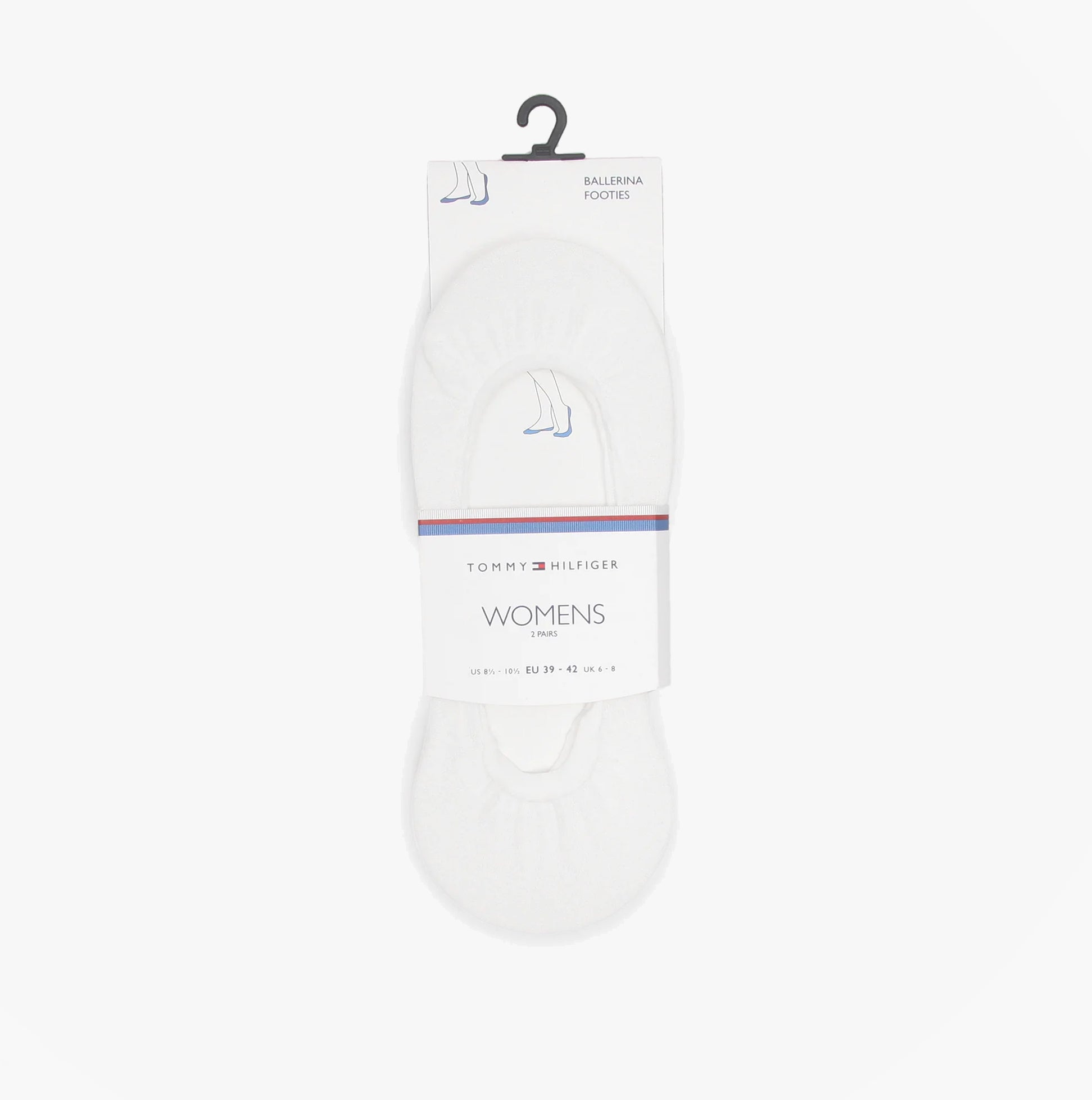 Tommy Hilfiger 2 Pack Womens Ballerina  Socks White
