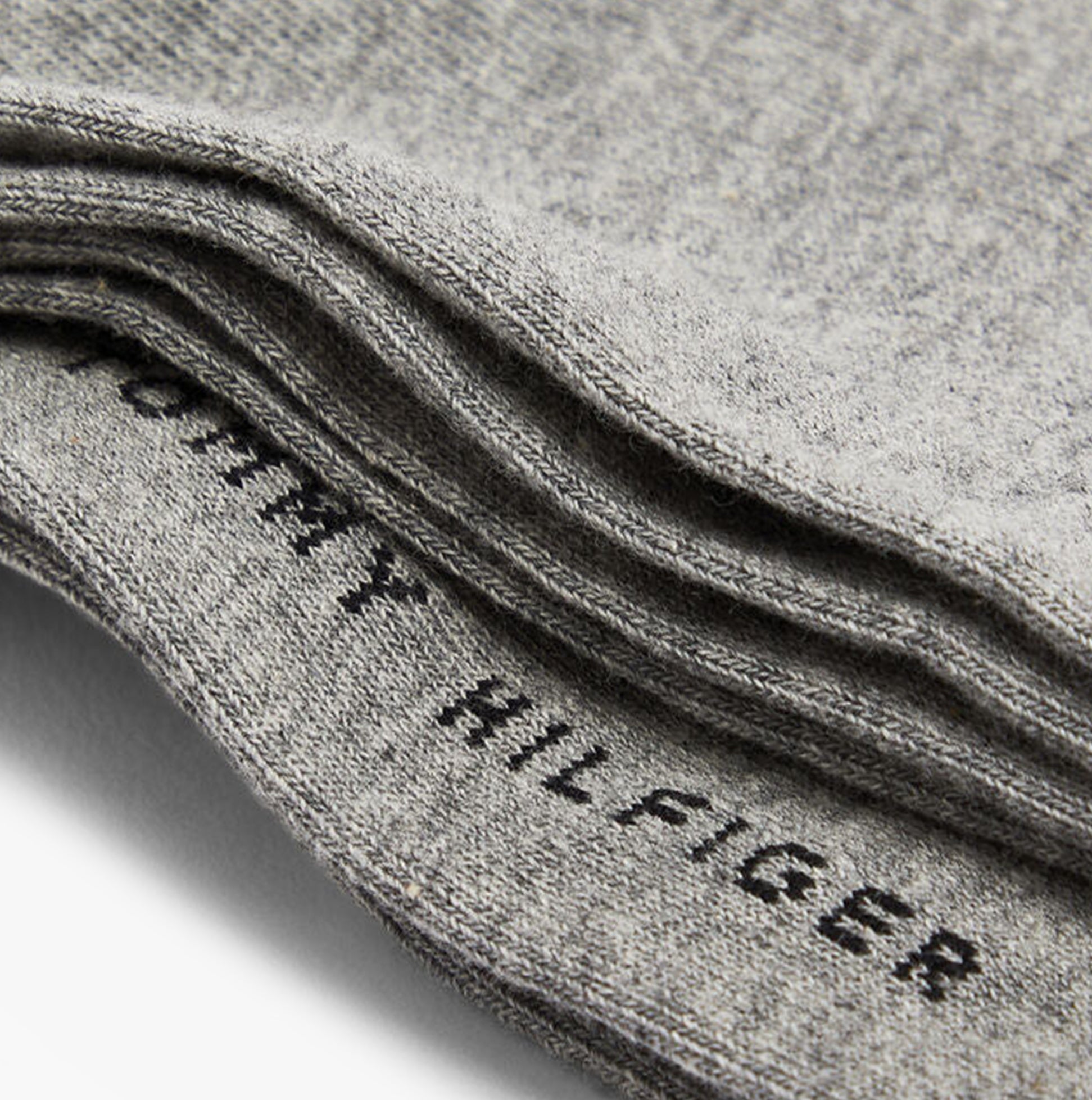 Tommy Hilfiger 2 Pack Mens Crew Classic Socks Grey