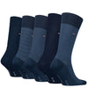 Tommy Hilfiger 5 Pack Giftboxed Classic Mens Crew Socks Navy