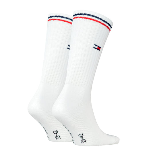 Tommy Hilfiger 2 Pack Trainer Mens Crew Socks White