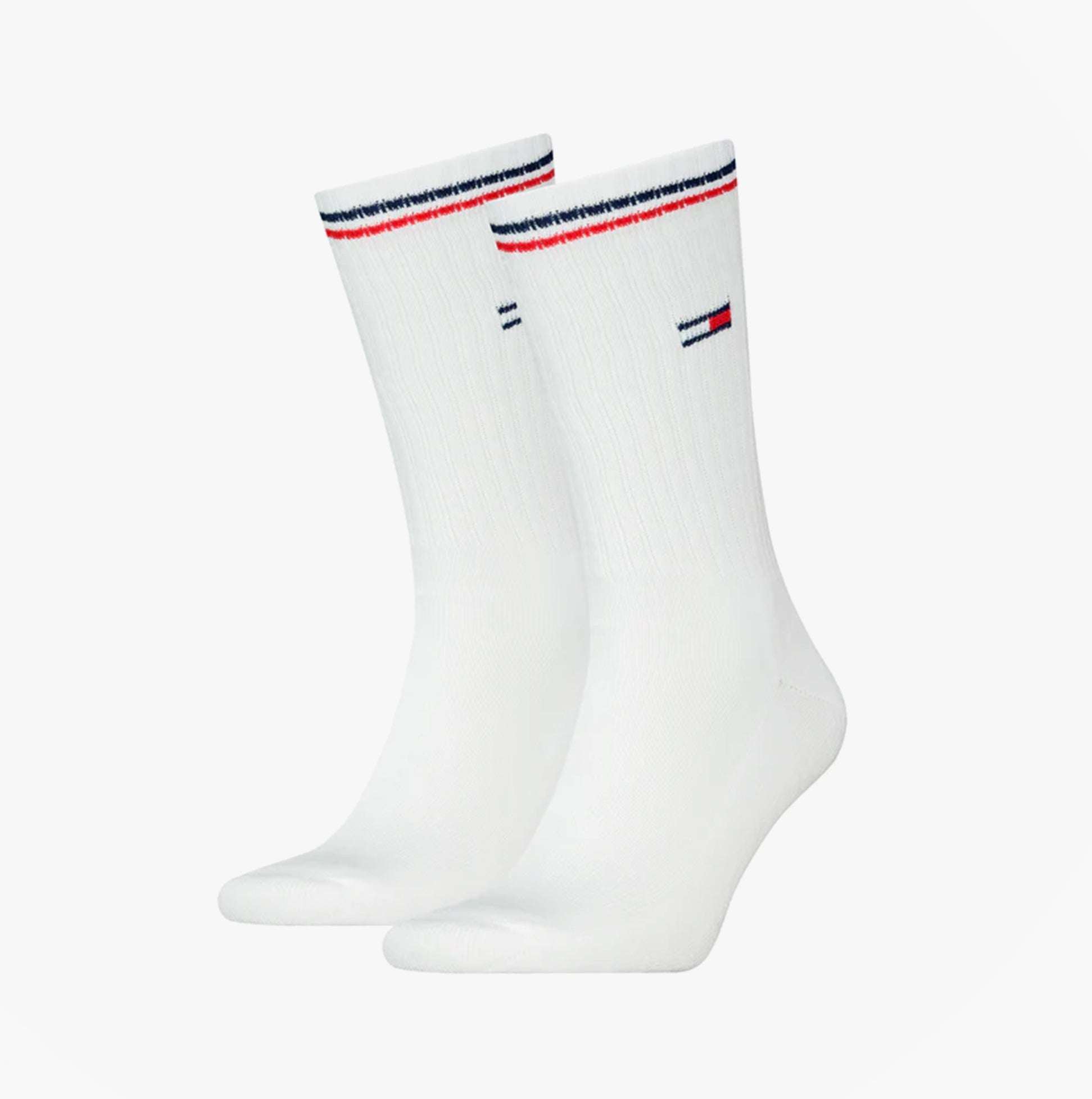 Tommy Hilfiger 2 Pack Trainer Mens Crew Socks White