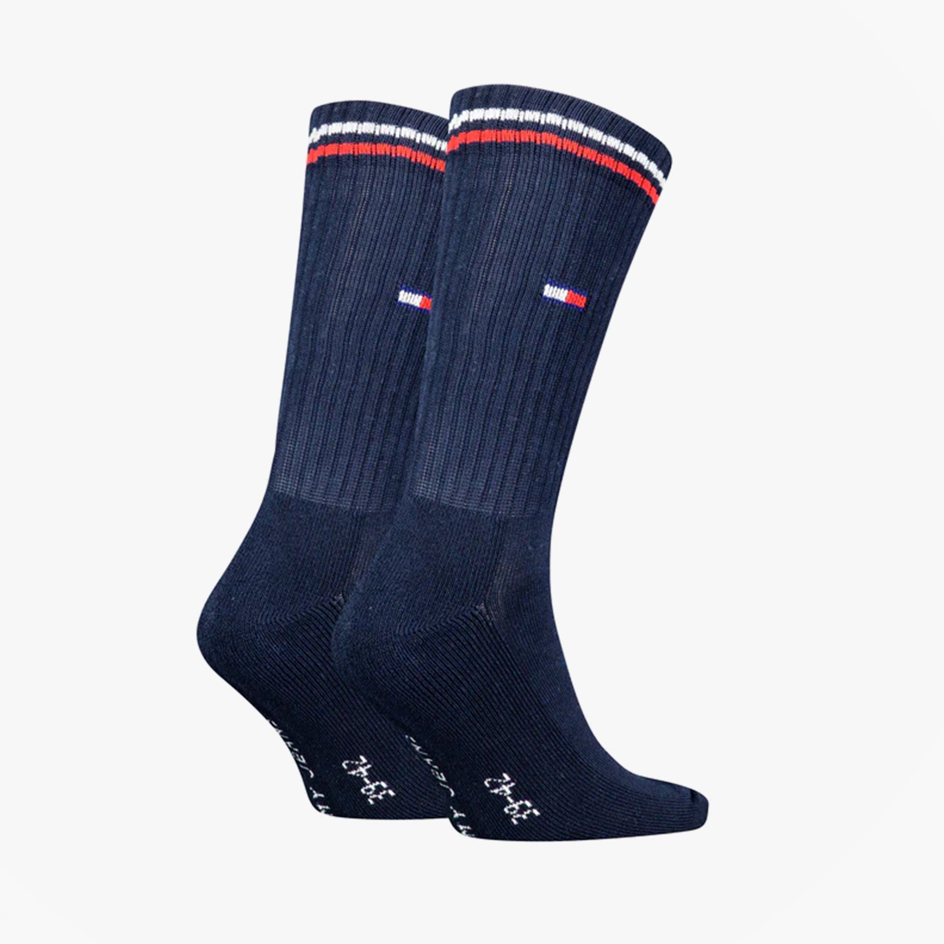 Tommy Hilfiger 2 Pack Trainer Mens Crew Socks Navy