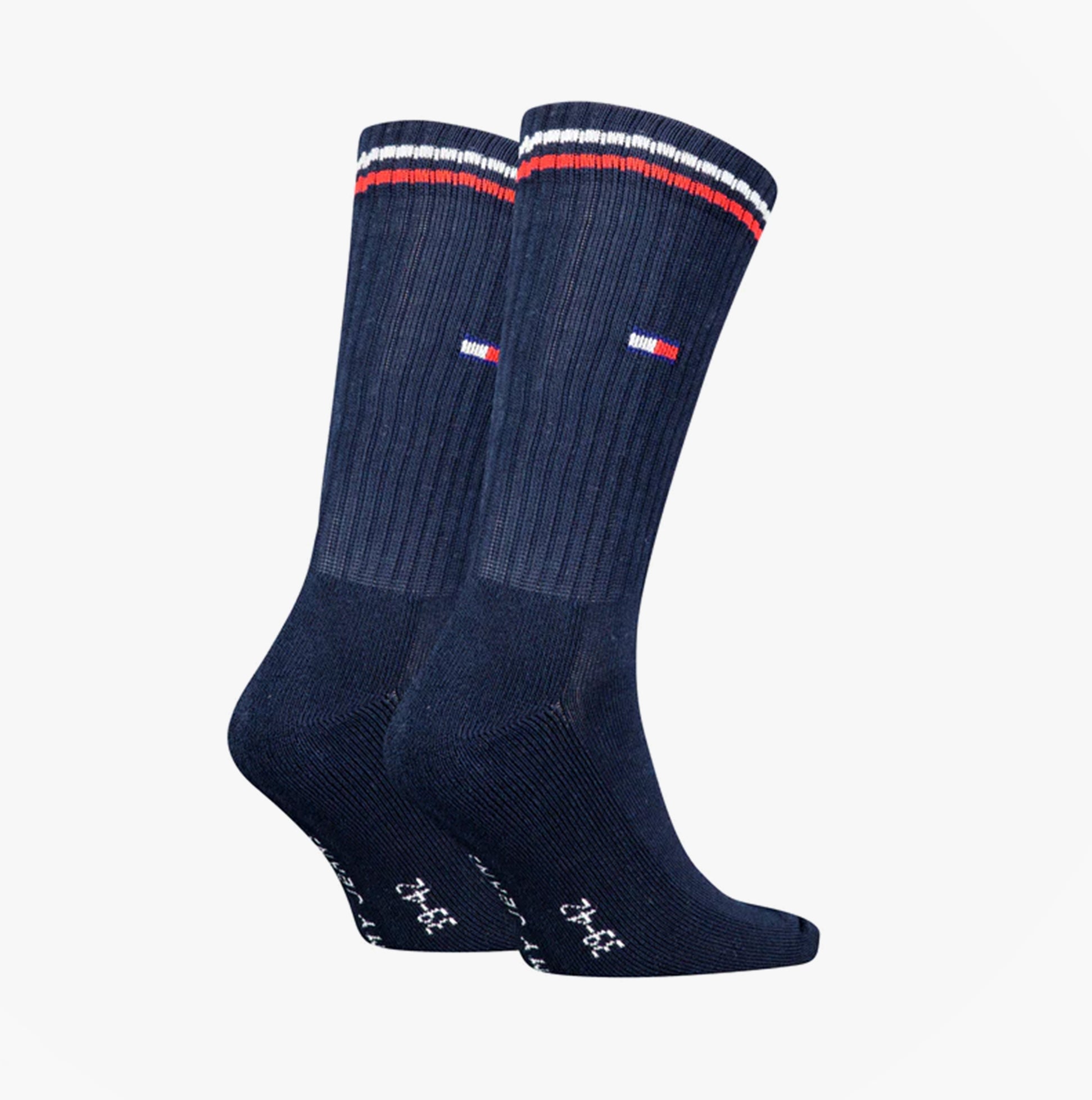 Tommy Hilfiger 2 Pack Trainer Mens Crew Socks Navy
