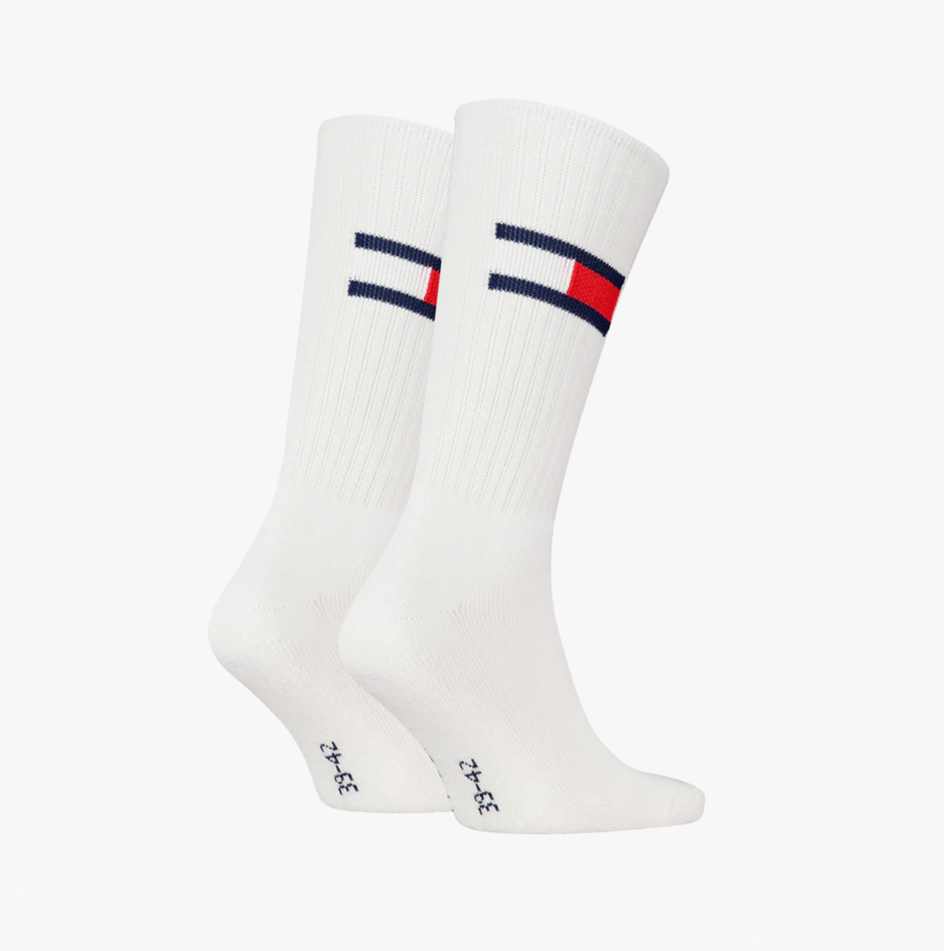 Tommy Hilfiger 2 Pack Trainer Flag Mens Crew Socks White
