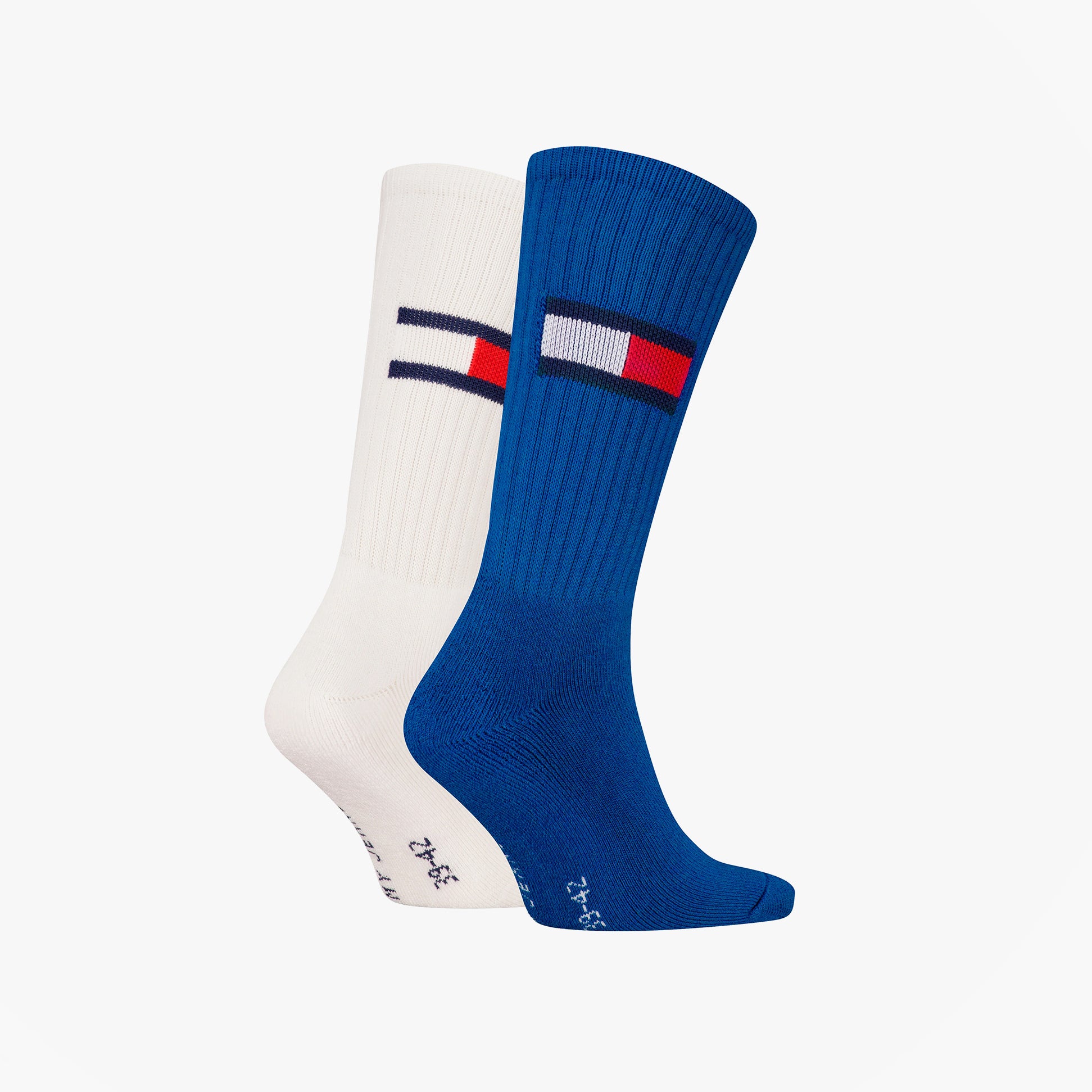 Tommy Hilfiger 2 Pack Trainer Flag Mens Crew Socks Blue/White