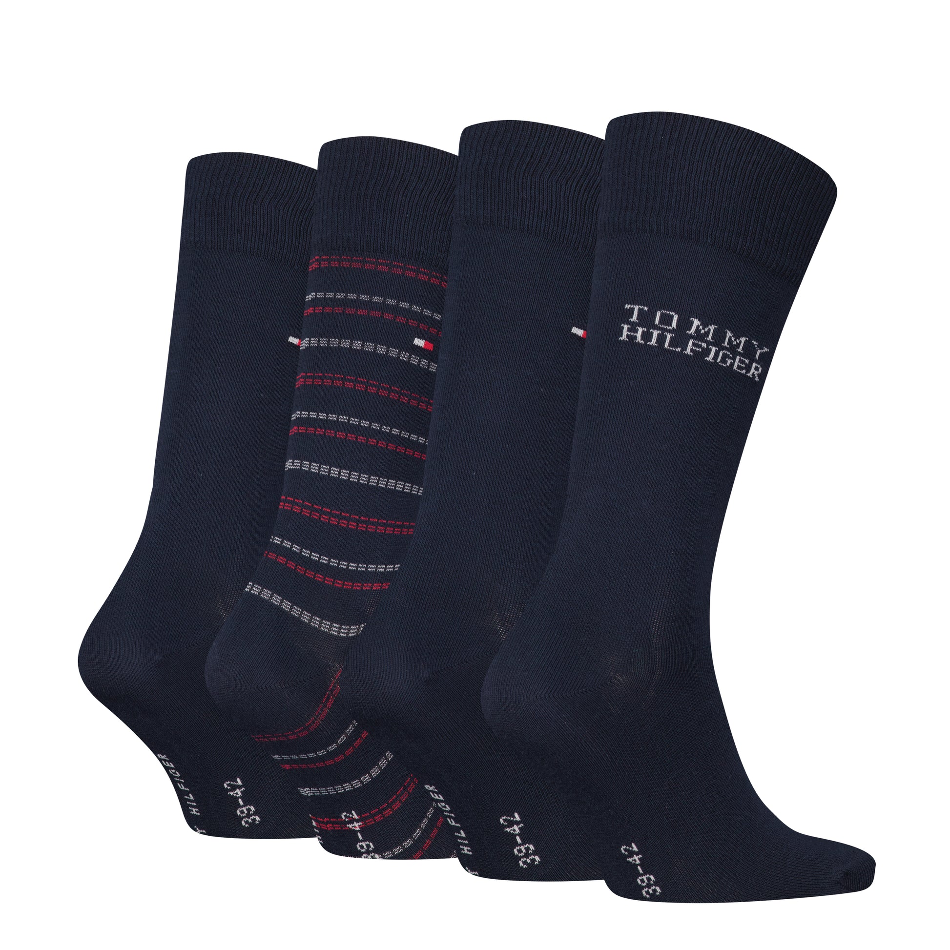 Tommy Hilfiger 4 Pack Giftboxed Classic Mens Crew Socks Navy
