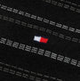 Detail view of Tommy Hilfiger 4 Pack Giftboxed Classic Mens Crew Socks Black showcasing logo design.