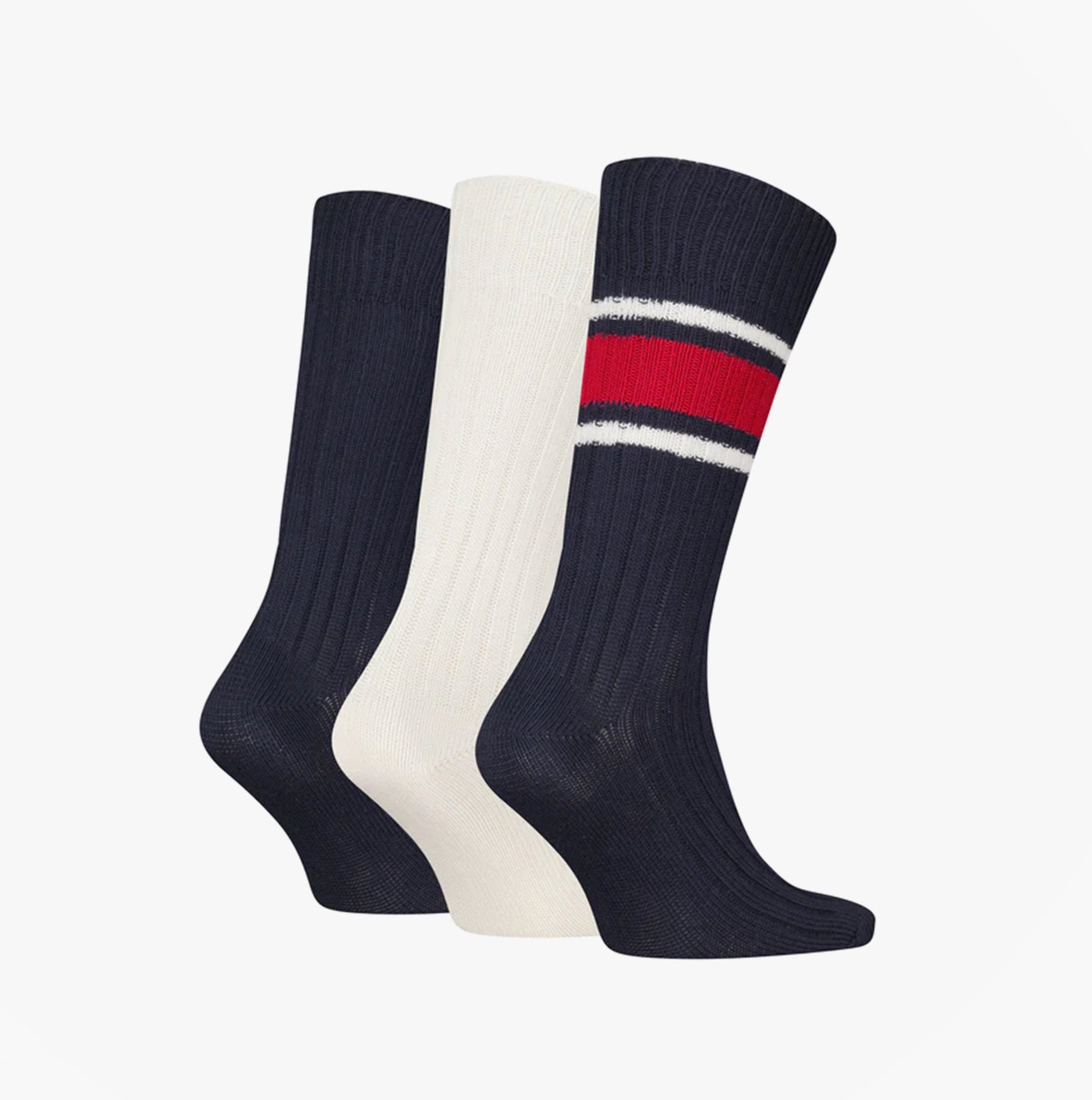 Tommy Hilfiger 3 Pack Giftboxed Classic Mens Crew Socks Navy