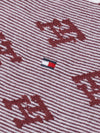 Tommy Hilfiger 3 Pack Giftboxed Monogram Womens Crew Socks Red