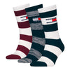 Tommy Hilfiger 3 Pack Trainer Stripe Mens Crew Socks Multi