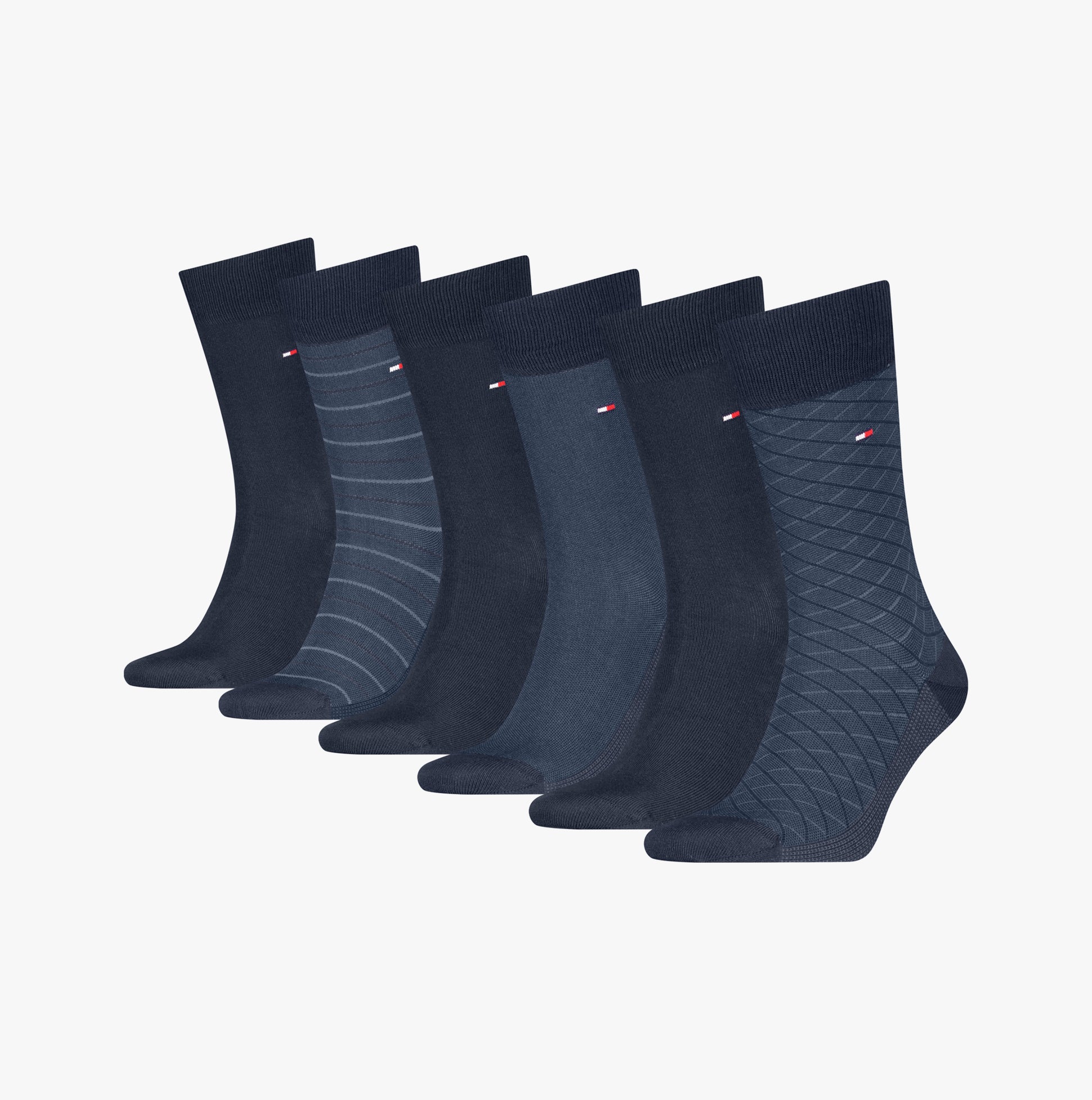 Tommy Hilfiger 6 Pack Giftbox Birdey Mens Socks Navy