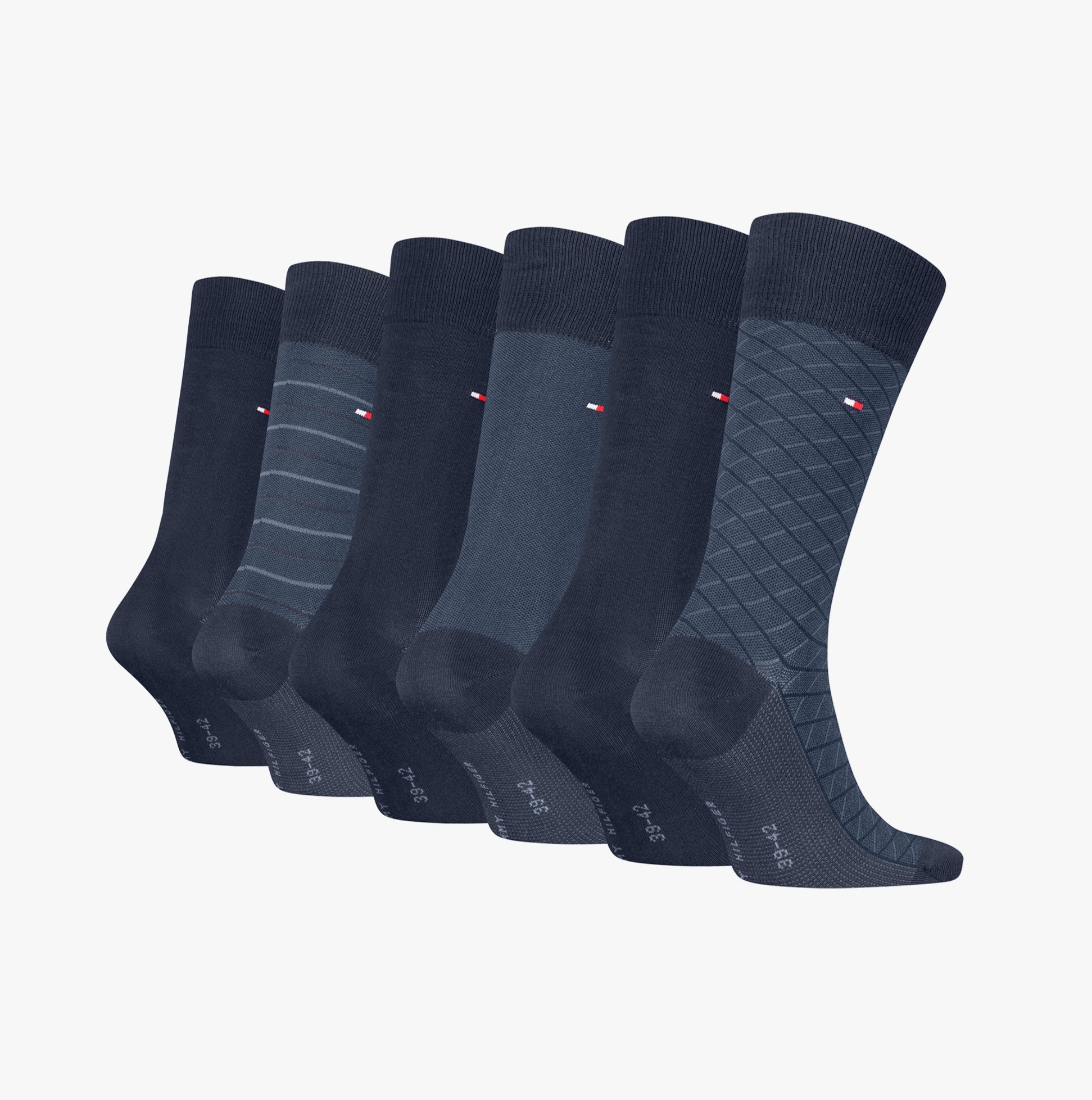 Tommy Hilfiger 6 Pack Giftbox Birdey Mens Socks Navy