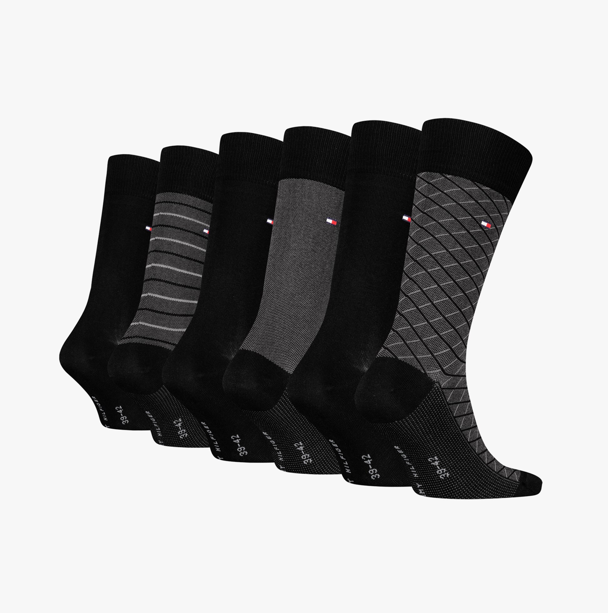 Tommy Hilfiger 6 Pack Giftbox Birdey Mens Socks Black