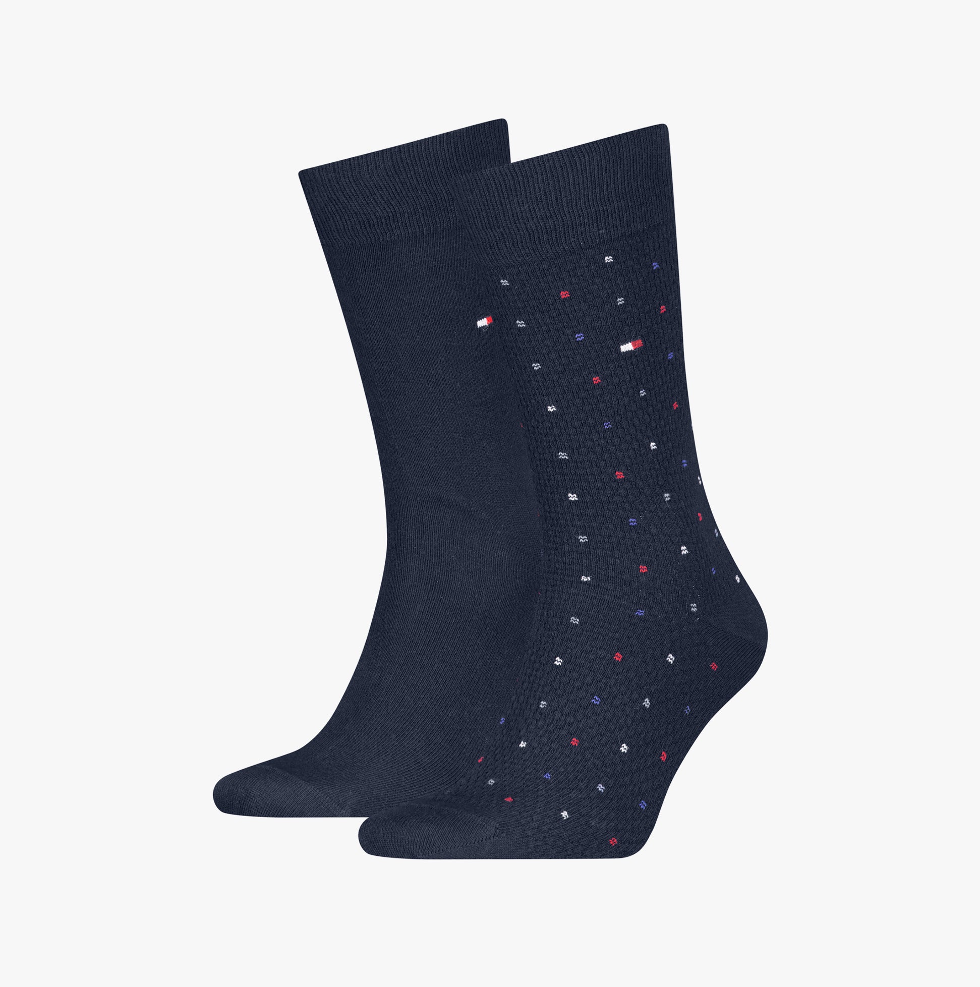 Tommy Hilfiger 2 Pack Structure Dot Mens Socks Navy
