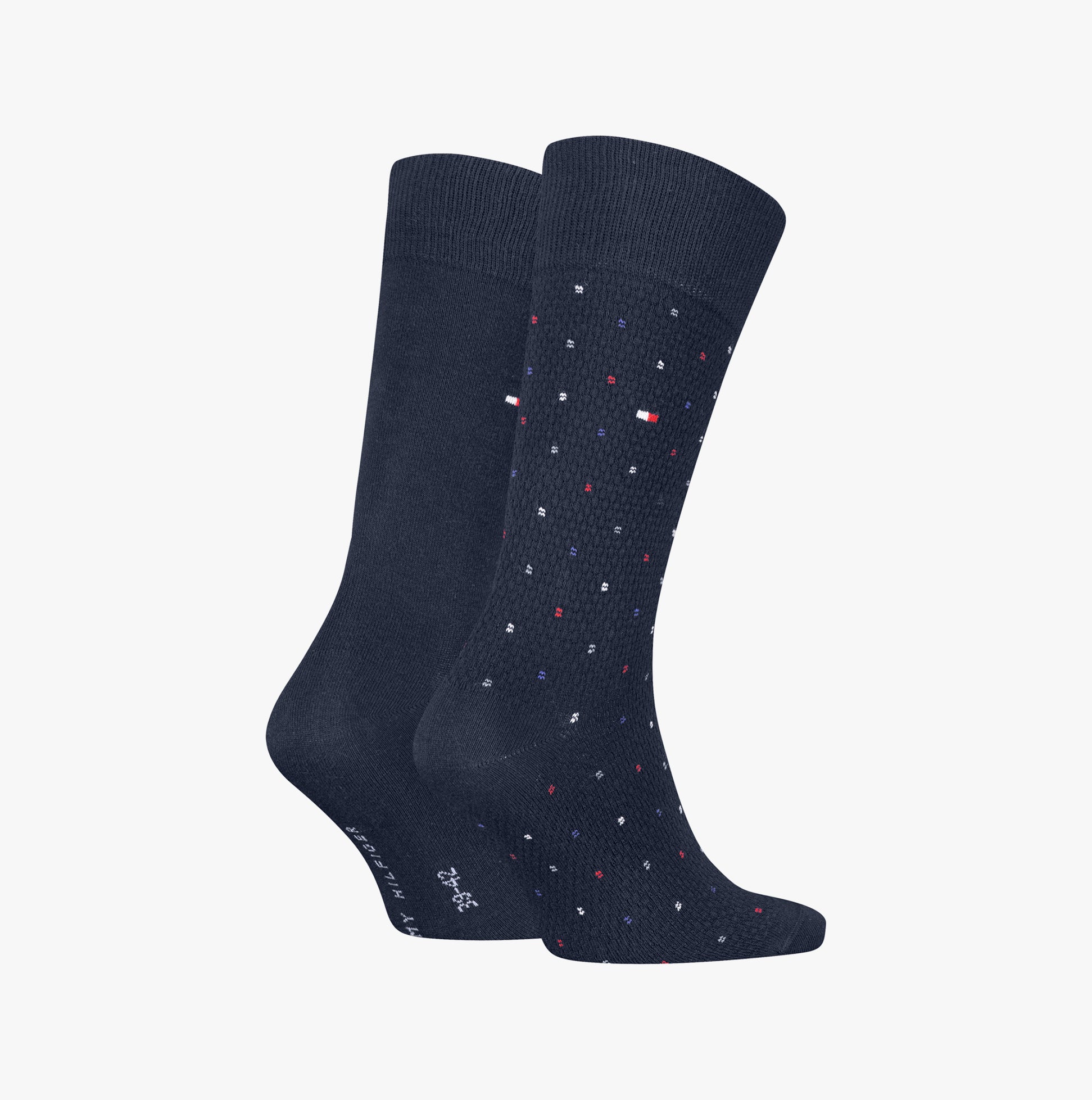 Tommy Hilfiger 2 Pack Structure Dot Mens Socks Navy