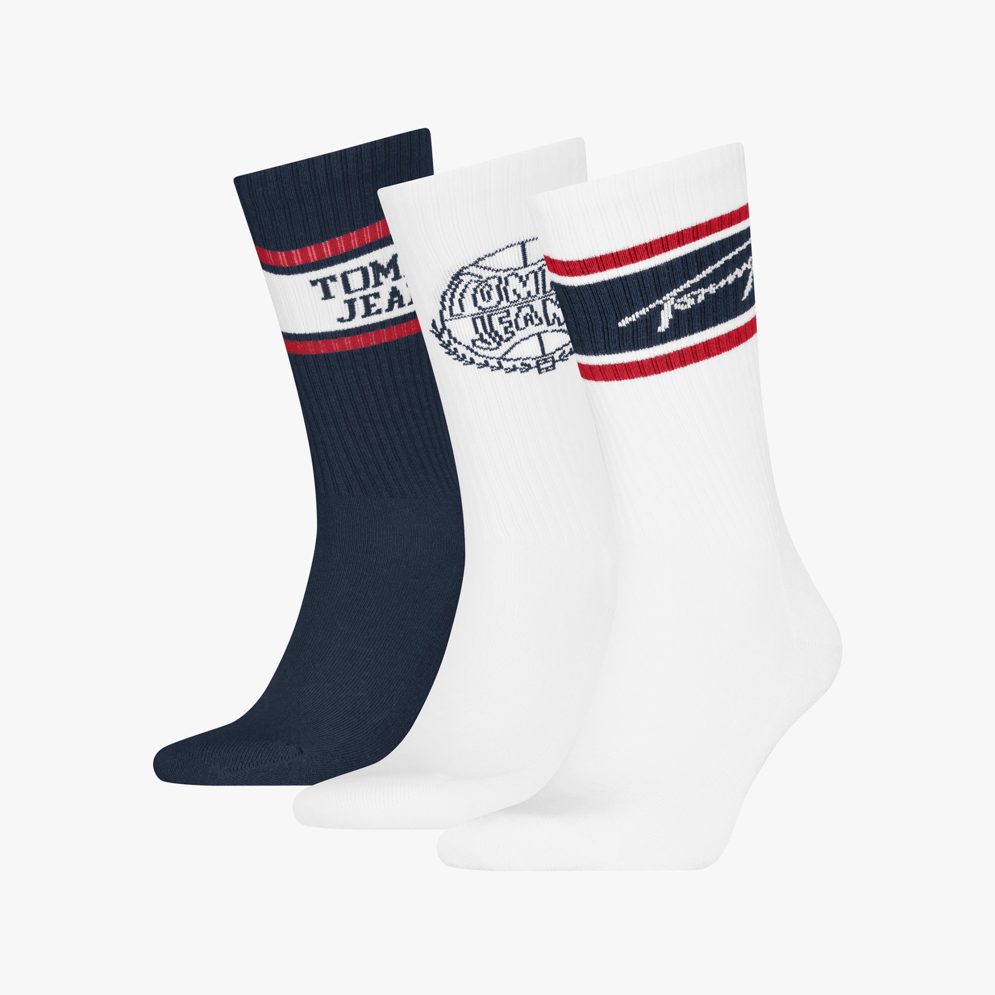Tommy Hilfiger 3 Pack College Giftbox Mens Socks White