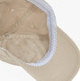 Tommy Hilfiger Flag Baseball Cap Sandalwood top view showing interior lining and adjustable strap.