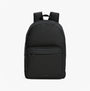 Tommy Hilfiger REPREVE Metal Logo Backpack Black front view with zip closure and adjustable straps