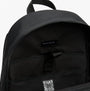 Tommy Hilfiger REPREVE Metal Logo Backpack Black interior detail view showing zip closure and pockets.