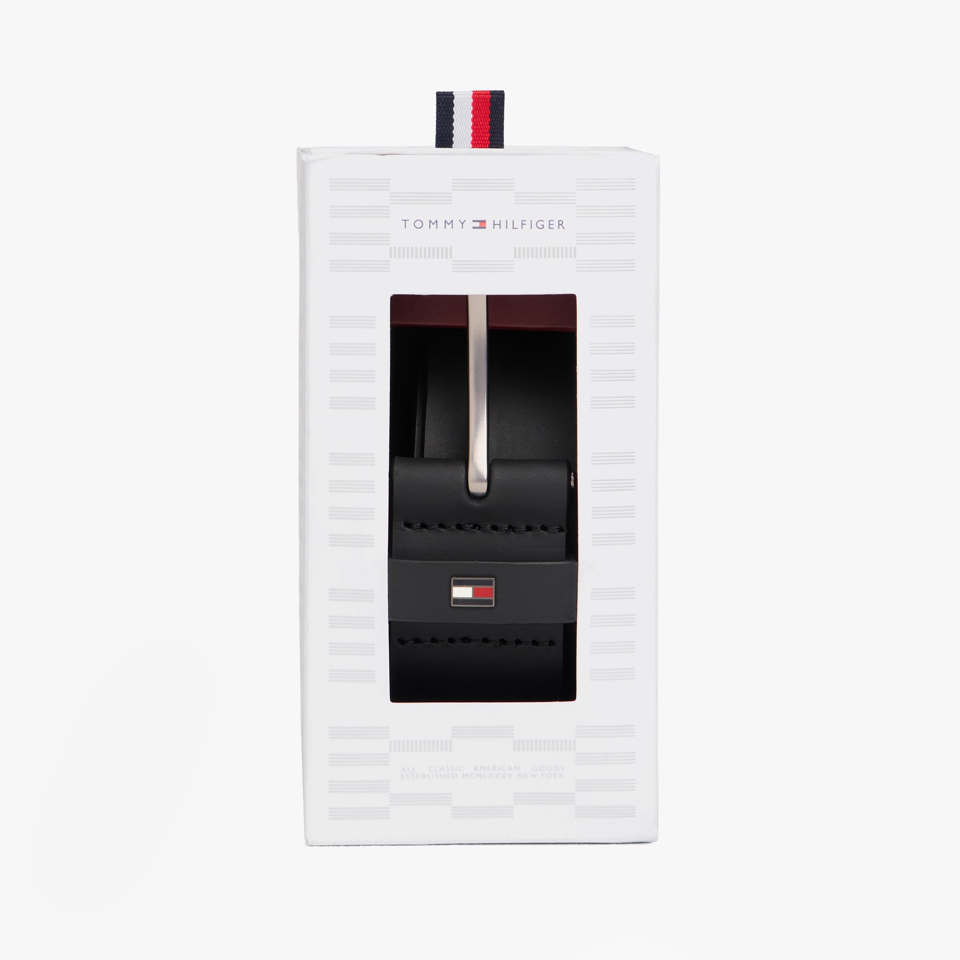 Tommy Hilfiger DENTON Leather Belt Gift Box Black