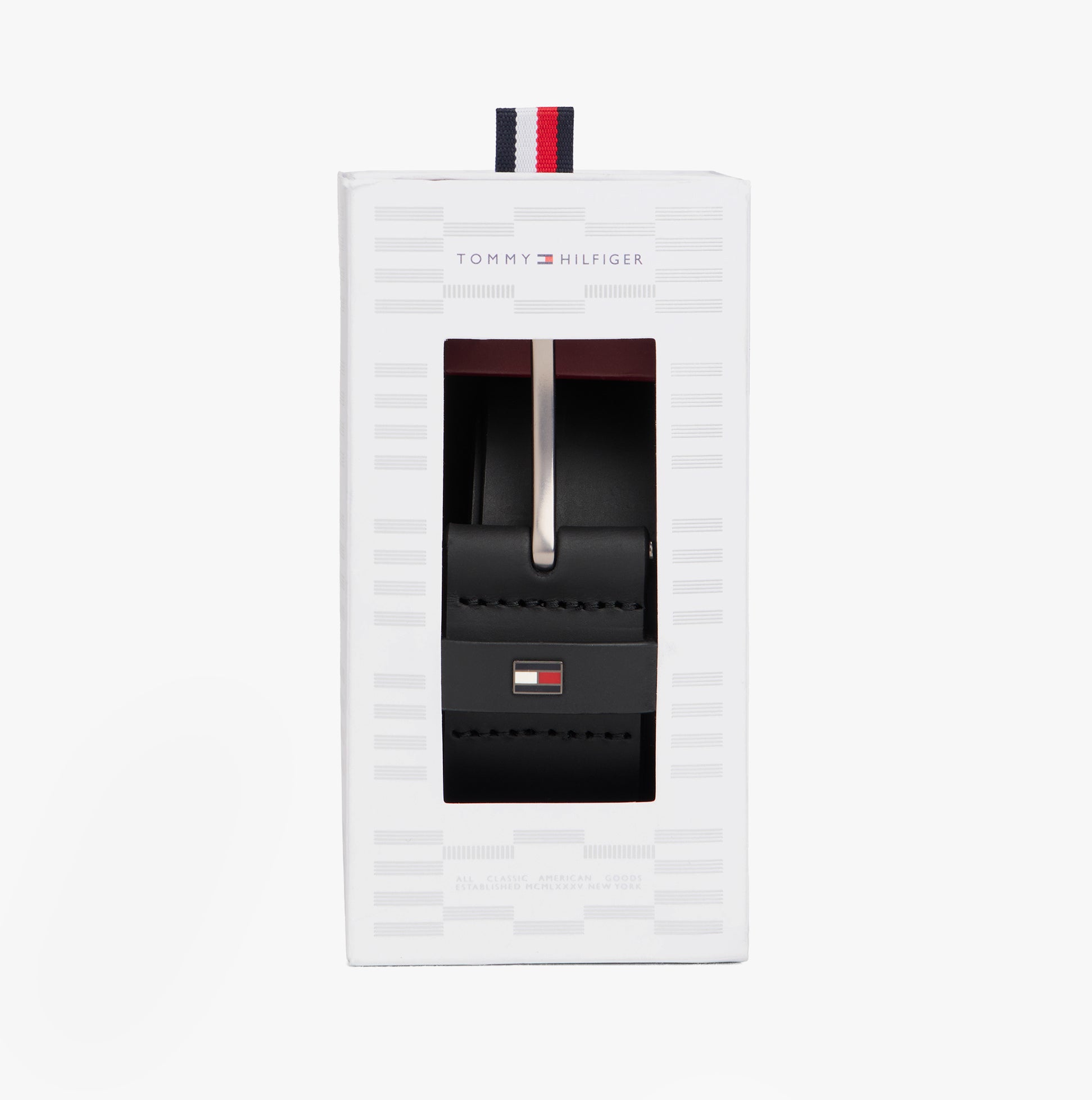 Tommy Hilfiger DENTON Leather Belt Gift Box Black