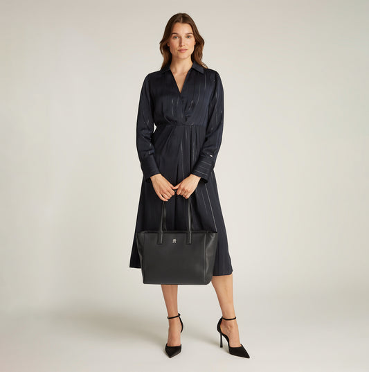 Tommy Hilfiger SOFT LOGO TOTE Womens Handbag Black