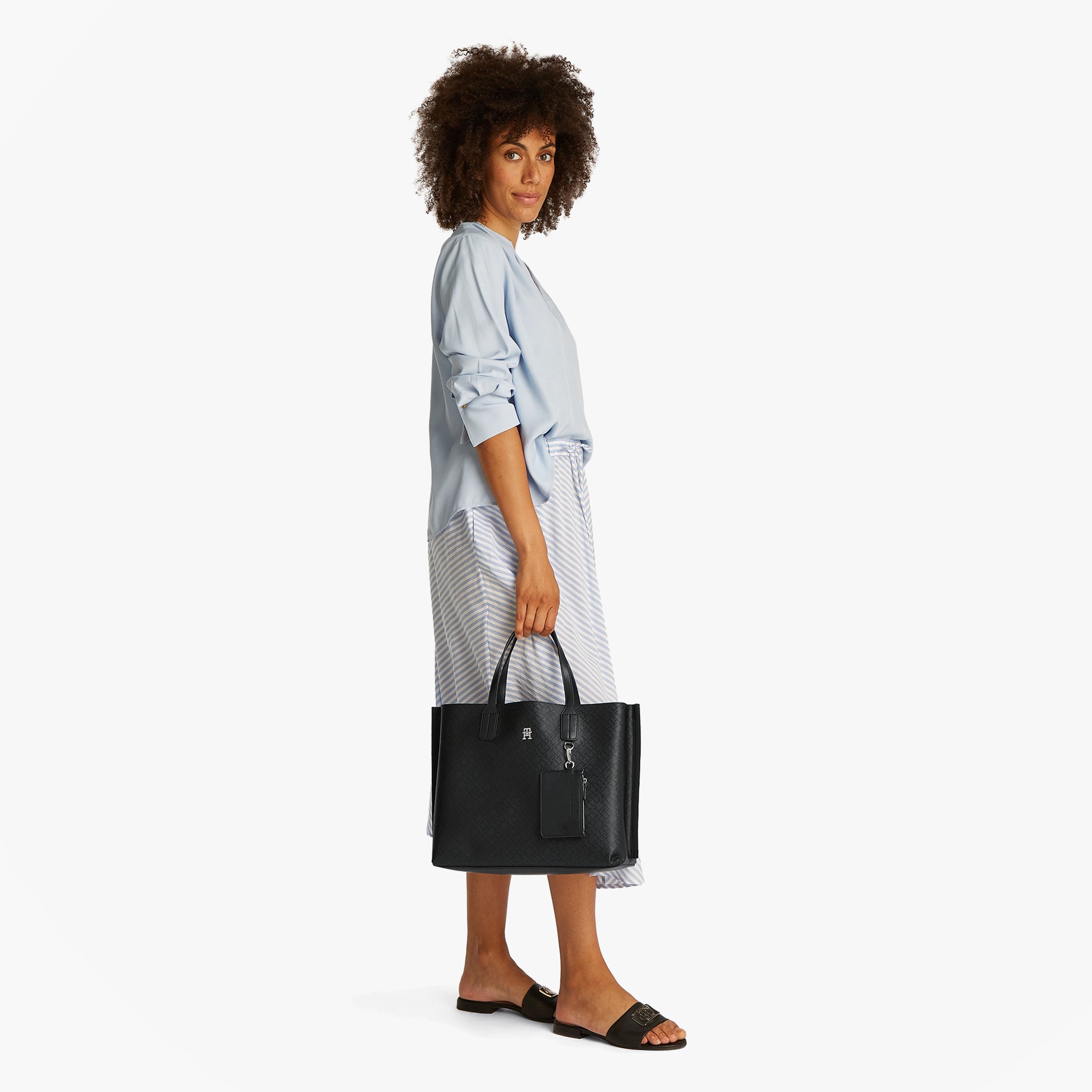 Tommy Hilfiger DISTINCT SATCHEL Womens Handbag Black