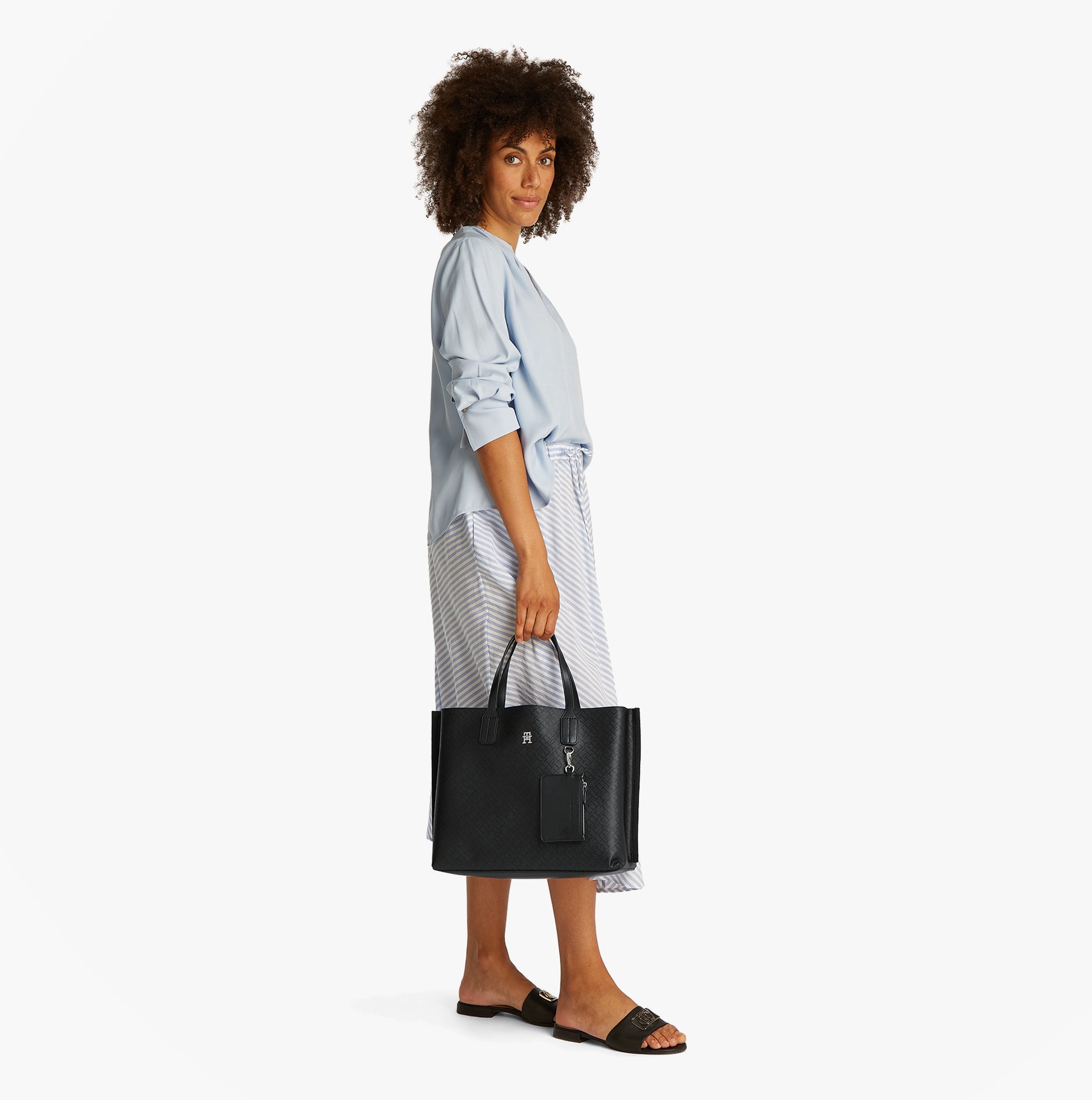 Tommy Hilfiger DISTINCT SATCHEL Womens Handbag Black