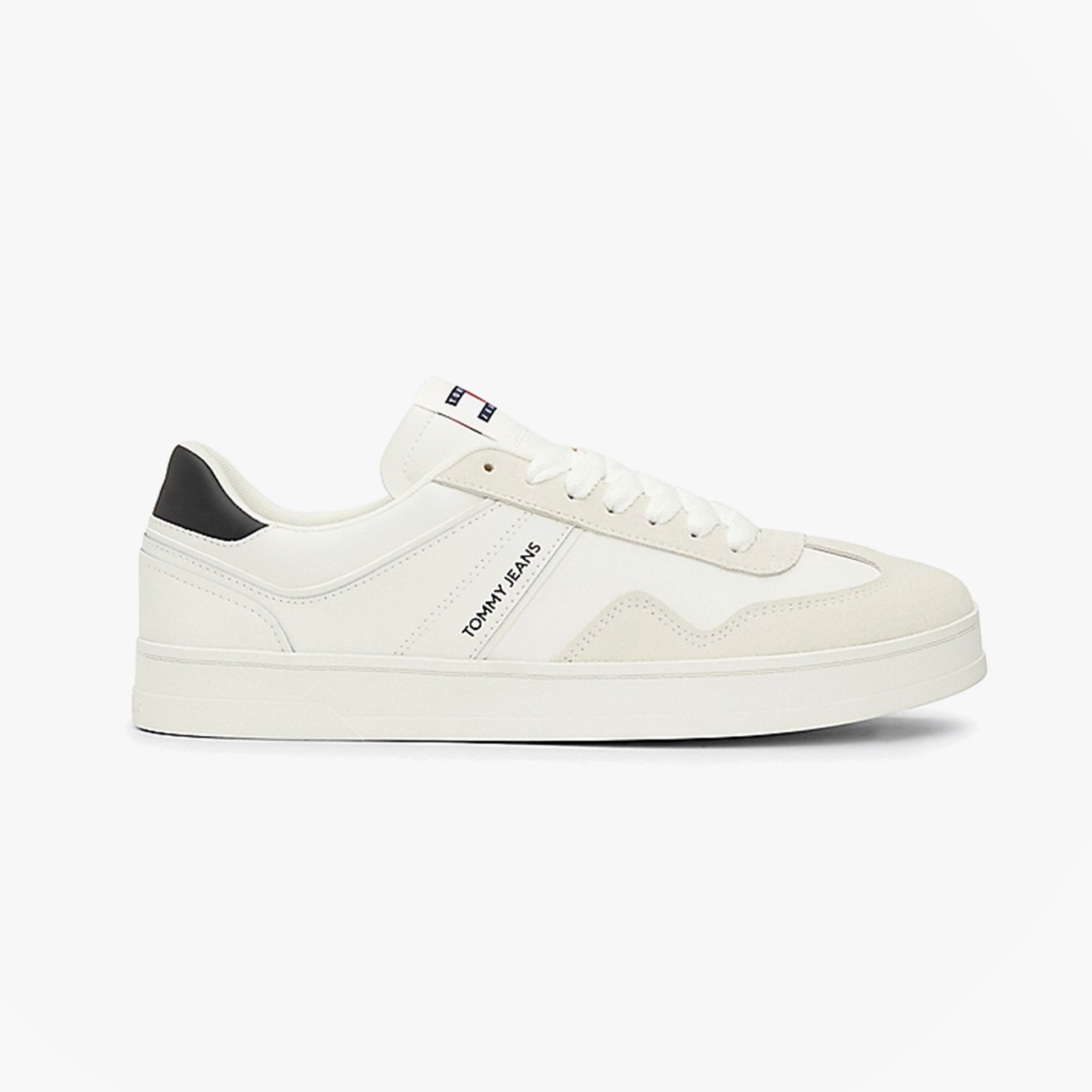 Tommy Hilfiger RETRO Suede Trainers Mens Ecru