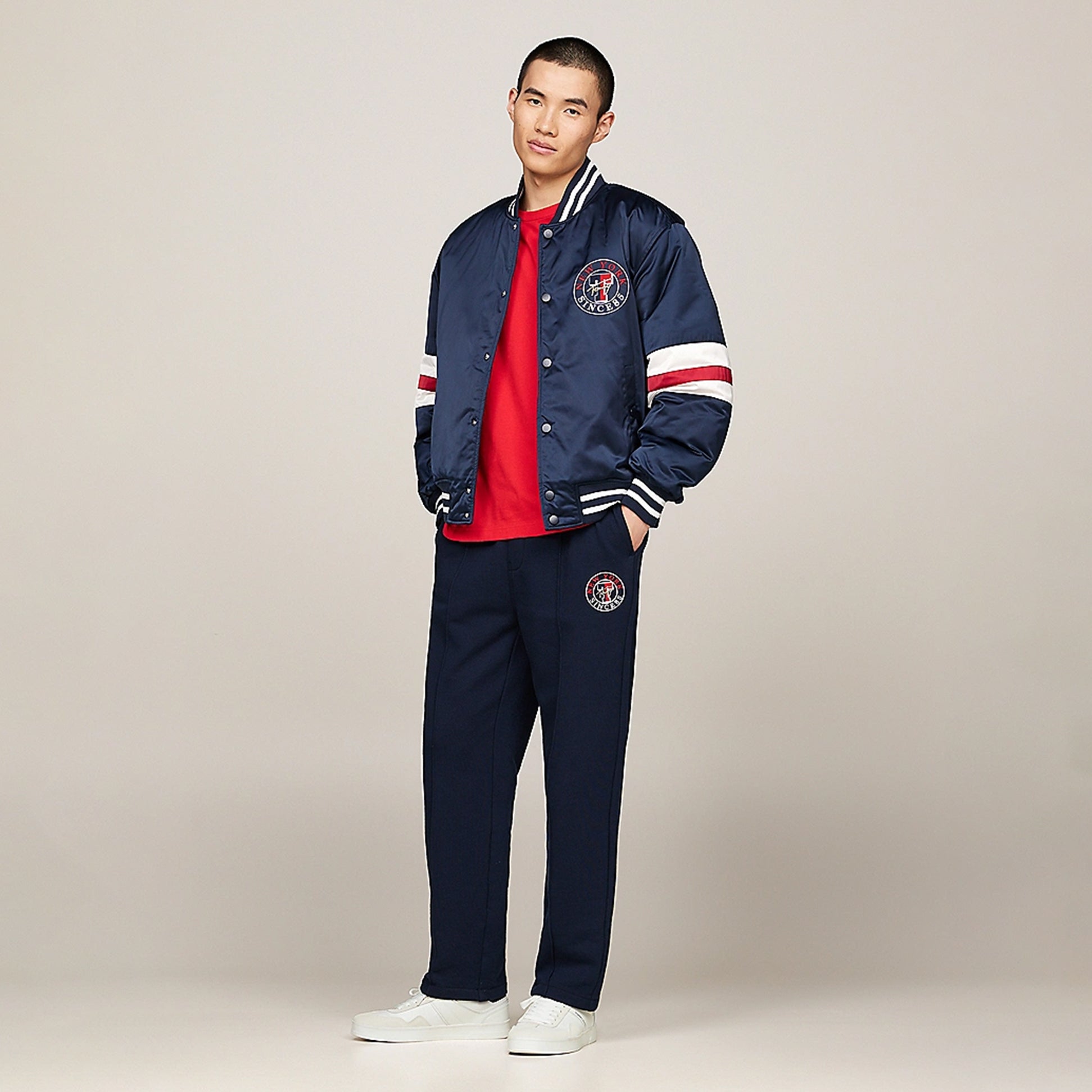 Tommy Hilfiger RETRO Suede Trainers Mens Ecru