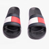 Tommy Hilfiger FLAG Mens Poolside Logo Sliders Desert Black
