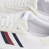 Tommy Hilfiger CUPSET RWB LEATHER Mens Sneakers White