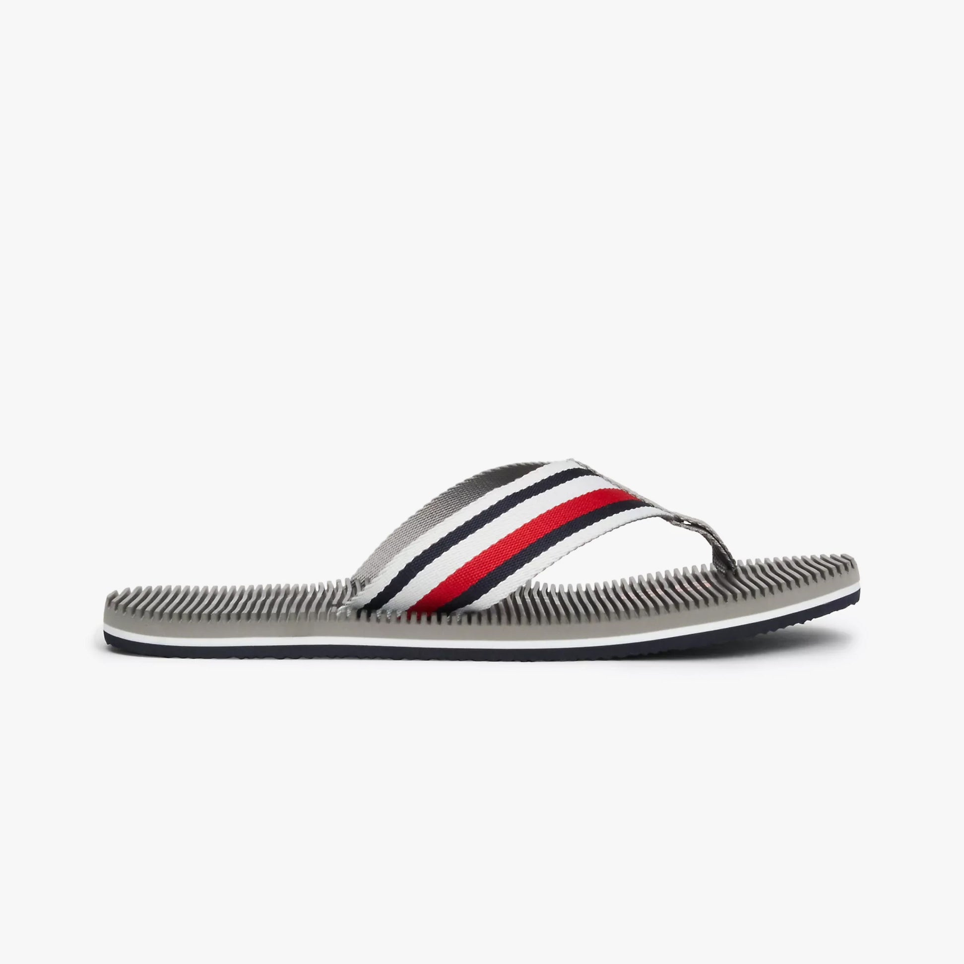 Tommy Hilfiger MASSAGE FOOTBED OLY Mens Flip Flops Antique Silver