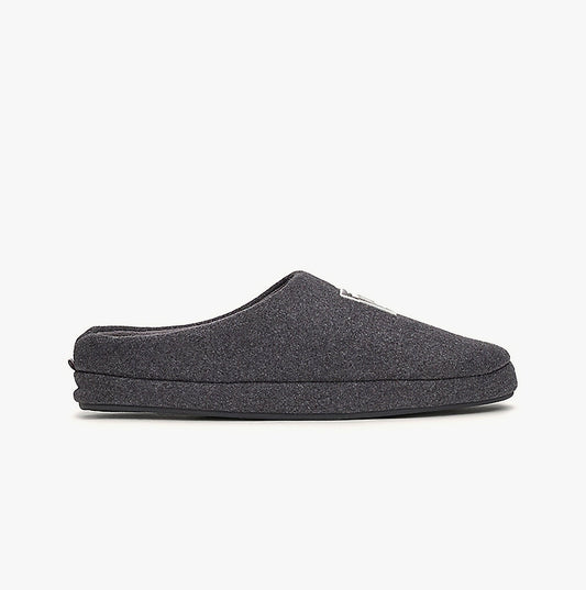Tommy Hilfiger FLAG WARM FELT HOUSE Mens Mule Slippers Dark Ash