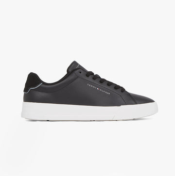 Tommy Hilfiger TH COURT LTH DETAIL Mens Trainers Black