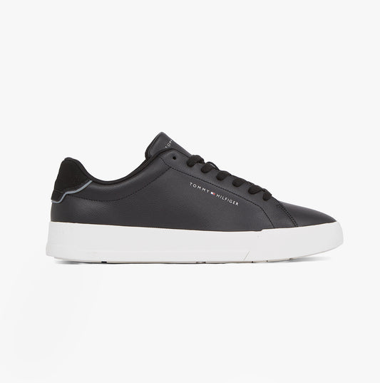 Tommy Hilfiger TH COURT LTH DETAIL Mens Trainers Black
