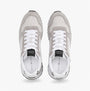 Tommy Hilfiger NEW RUNNER EVA MIX Mens Trainers Grey Whisper top view showing lace-up fastening and suede details