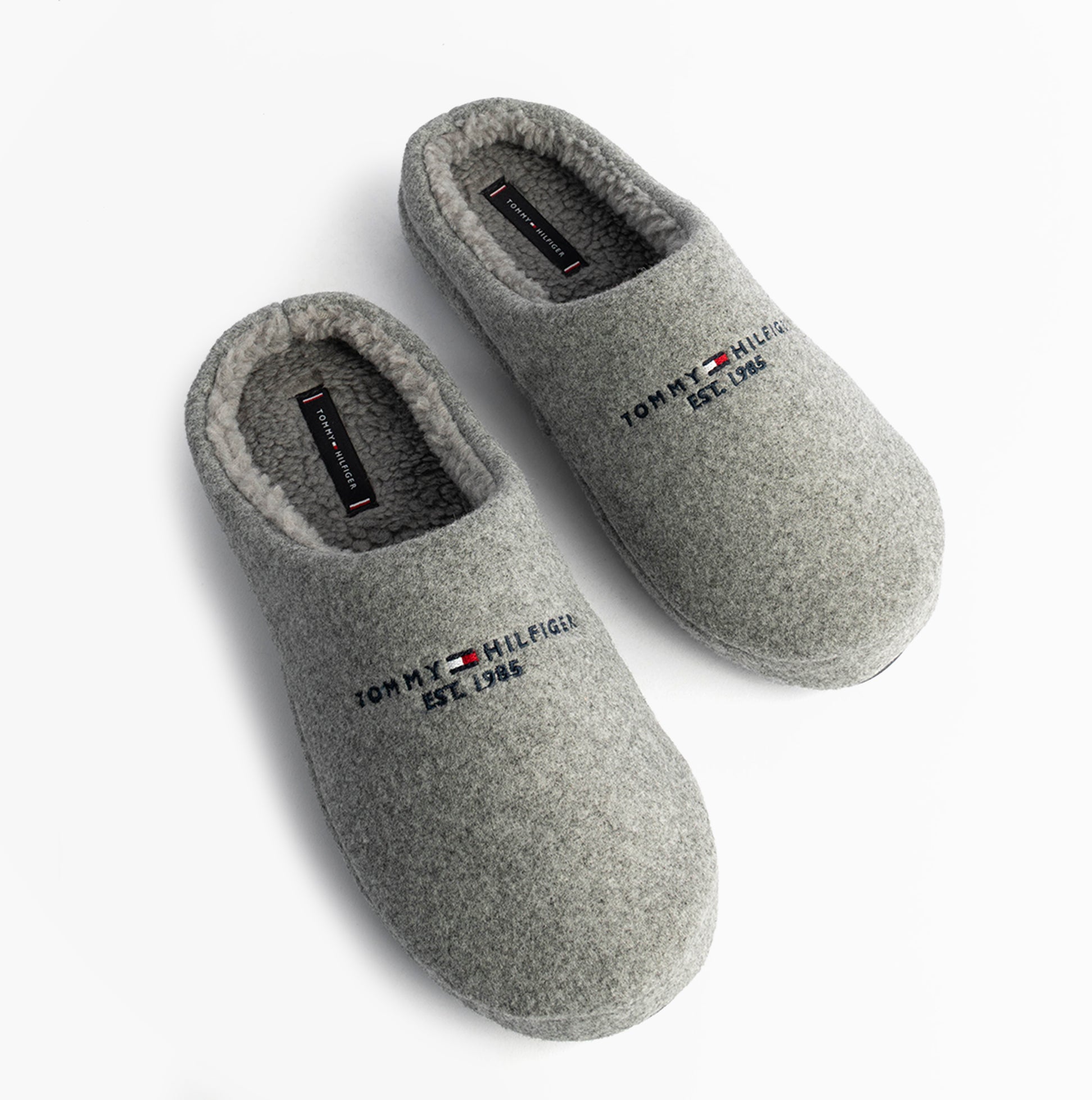 Tommy Hilfiger HILFIGER FELT HOUSE Mens House Slippers Universal Grey