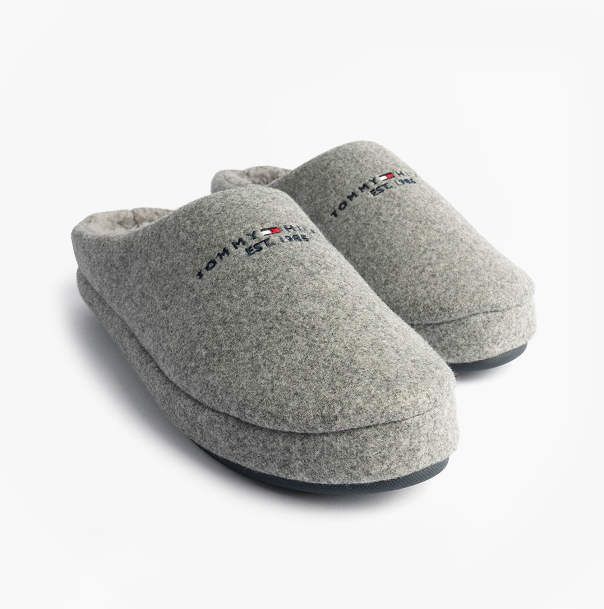Tommy Hilfiger HILFIGER FELT HOUSE Mens House Slippers Universal Grey