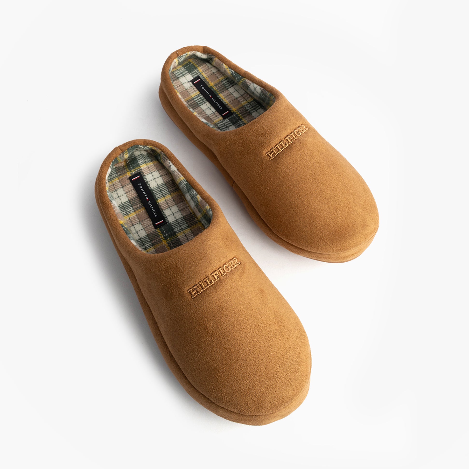 Tommy Hilfiger HILFIGER M SDE CHECK Mens House Slippers Desert Khaki