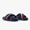 Tommy Hilfiger FUR CROSS STRAP HOME  Womens Slippers Space Blue
