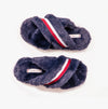 Tommy Hilfiger FUR CROSS STRAP HOME  Womens Slippers Space Blue