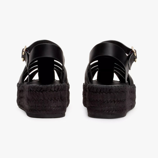 Tommy Hilfiger AUTHENTIC LEATHER Womens Espadrilles Black
