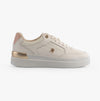 Tommy Hilfiger MONOGRAM METALLIC LEATHER  Womens Court Trainers Ancient White