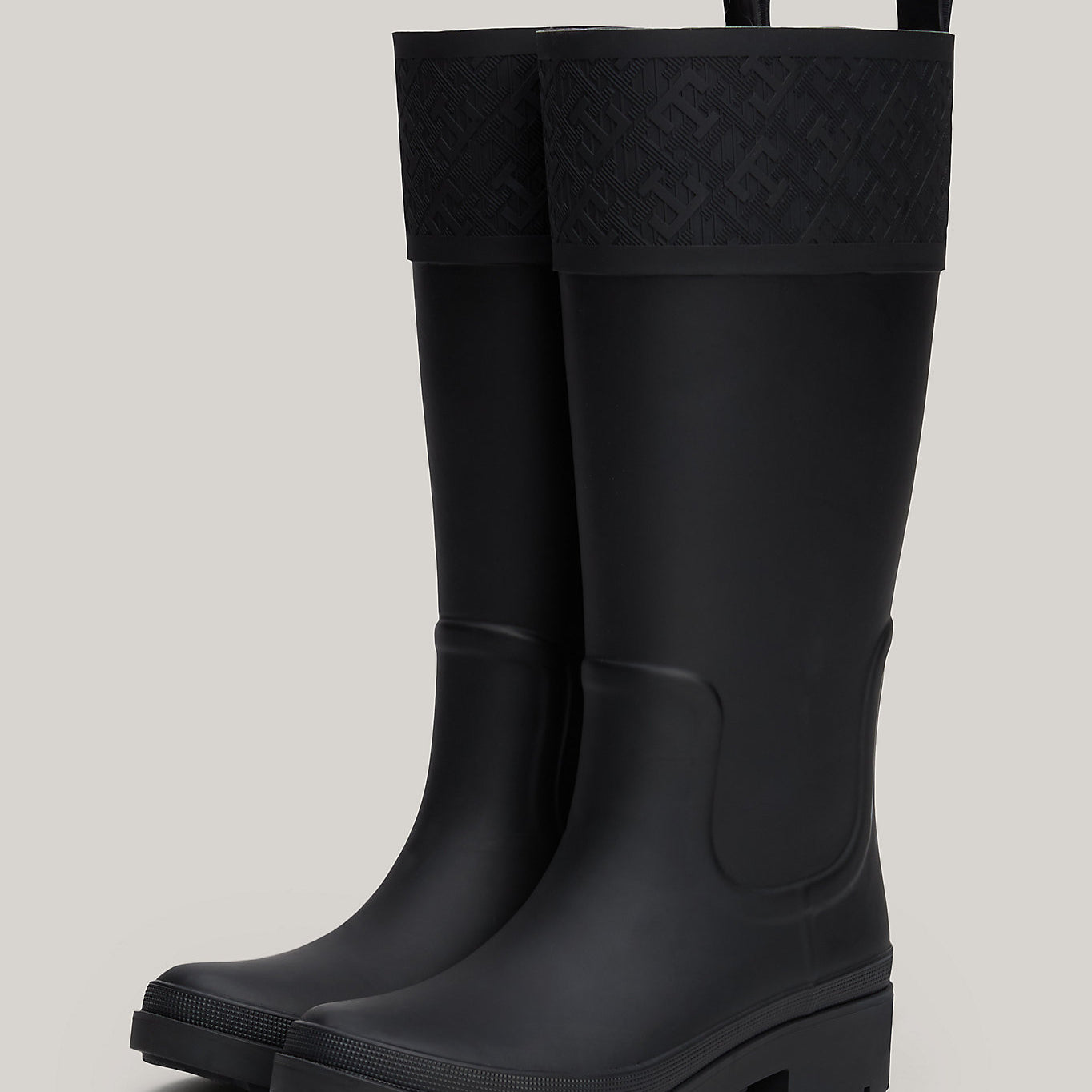 Tommy Hilfiger RUBBER Womens Long Boots Black